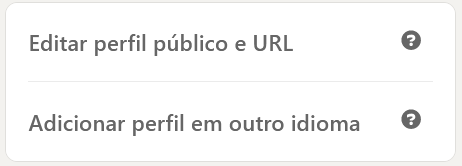Perfil em dois idiomas LinkedIn - Passo 1: "adicionar perfil em outro idioma"